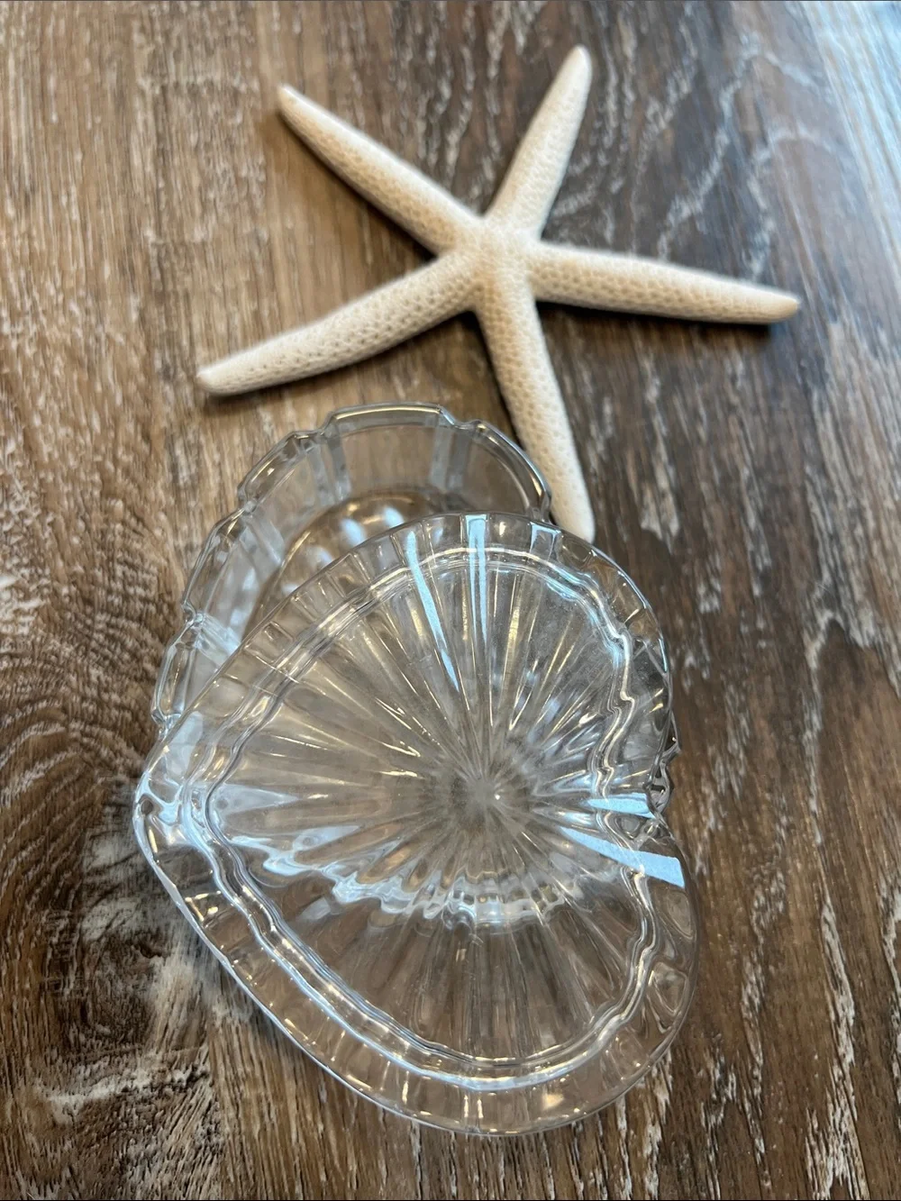 Clear Glass Heart Trinket Dish